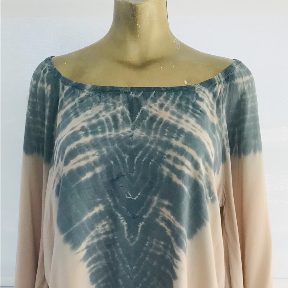 BLU MOON Boho Angel Sleeve CAFTAN Hippie Tunic TOP Small - Picture 7 of 16